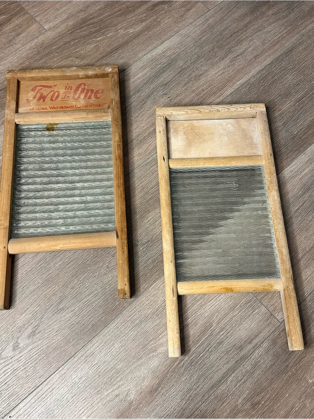 Vintage glass two in one Jr washboards